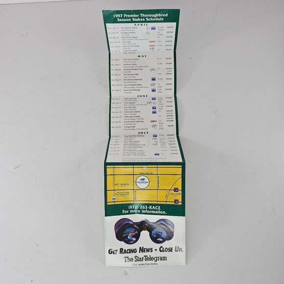 1997 Lone Star Park Racing Season Schedule Brochure Budweiser Dr Pepper Ads - Picture 2 of 4